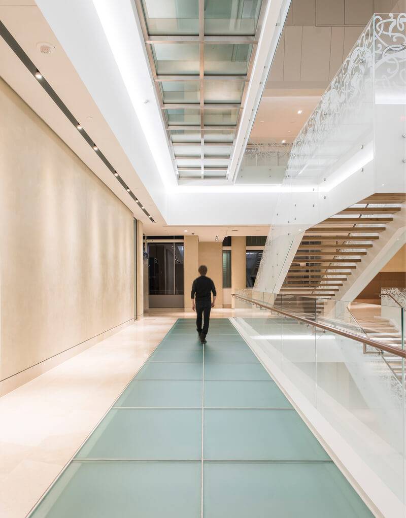 The Bible Museum hallway finished in decorative plaster